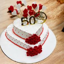 Heart Shape Love Tier Cake