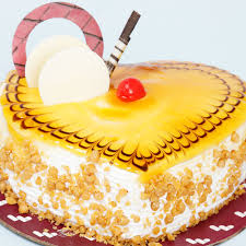 Royal Butterscotch Cake Heart Shape