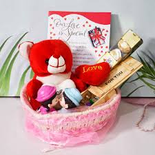 Valentine Love Chocolate Basket