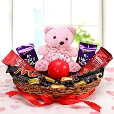 Valentine Chocolate teddy Basket