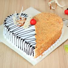 Nice Heart Butterscotch Cake