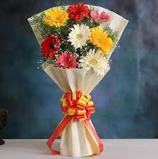 Mixed Gerbera Flower Bunch