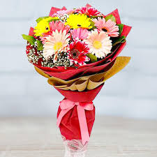 Mixed Gerbera Flower Bunch