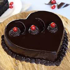 Golden Heart Chocolate Cake