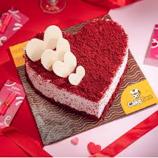 Delicious Red Velvet Heart Cake