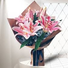 Pink Arrangement Lilies Bouquet