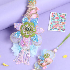 Flower Designer Lumba Rakhi